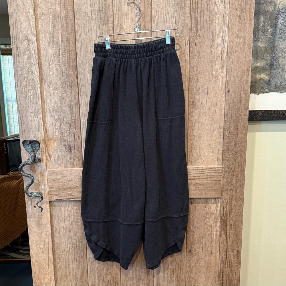 Black Wide-Leg Pants free People beach xs